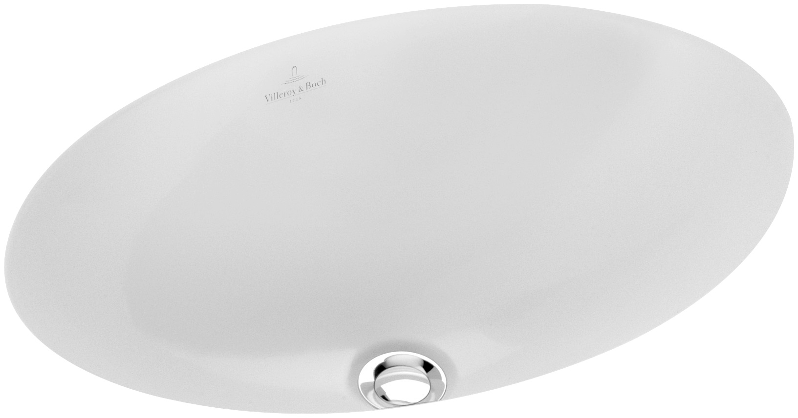 Villeroy & Boch Loop & Friends lavoar 42x28.5 cm oval sub blat alb 61611101