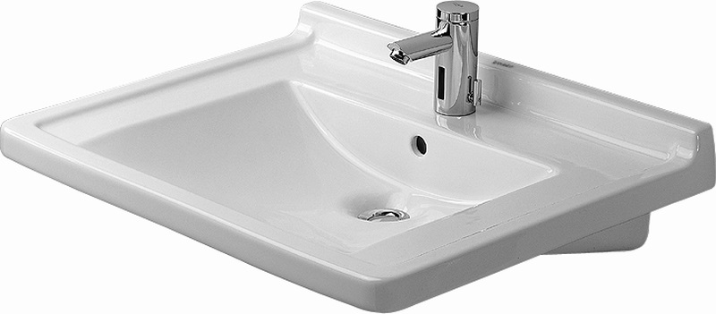 Duravit Starck 3 lavoar 70x54.5 cm dreptunghiular clasică pentru persoane cu dizabilități alb 0309700000