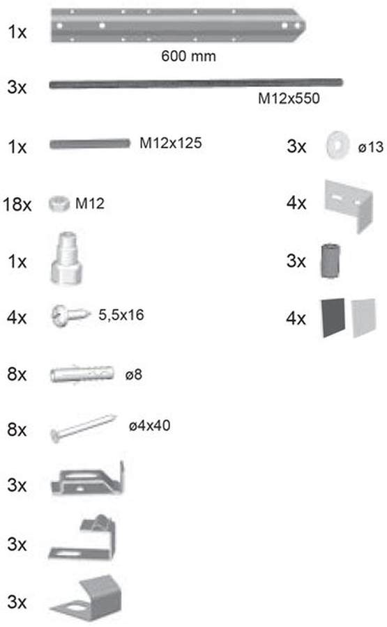 Ravak Rosa element montare cadă B23000100N