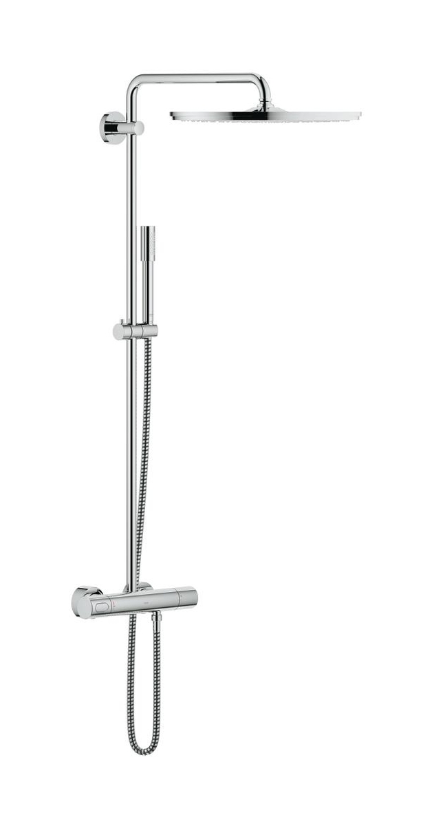 Grohe Rainshower set de duș perete cu termostat cu duș de ploaie StarLight Chrome 27174001
