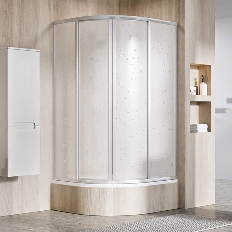 Ravak Supernova cabină de duș 90x90 cm semicircular satin mat/material polistiren 31177VU0011