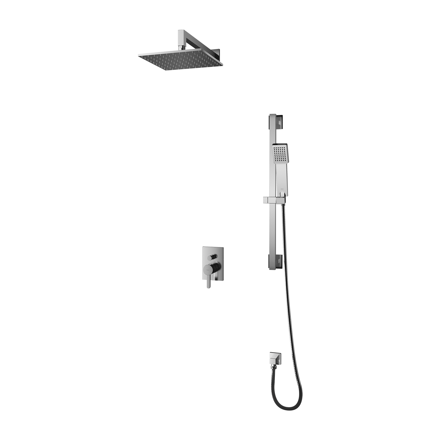 Omnires Darling set de duș ascuns cu duș de ploaie crom SYSDA12ACR