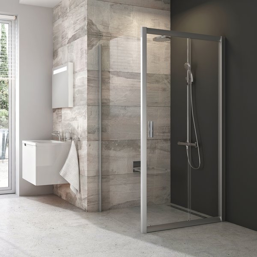Ravak Blix perete de duș 90 cm satin mat/sticla transparentă 9BH70U00Z1