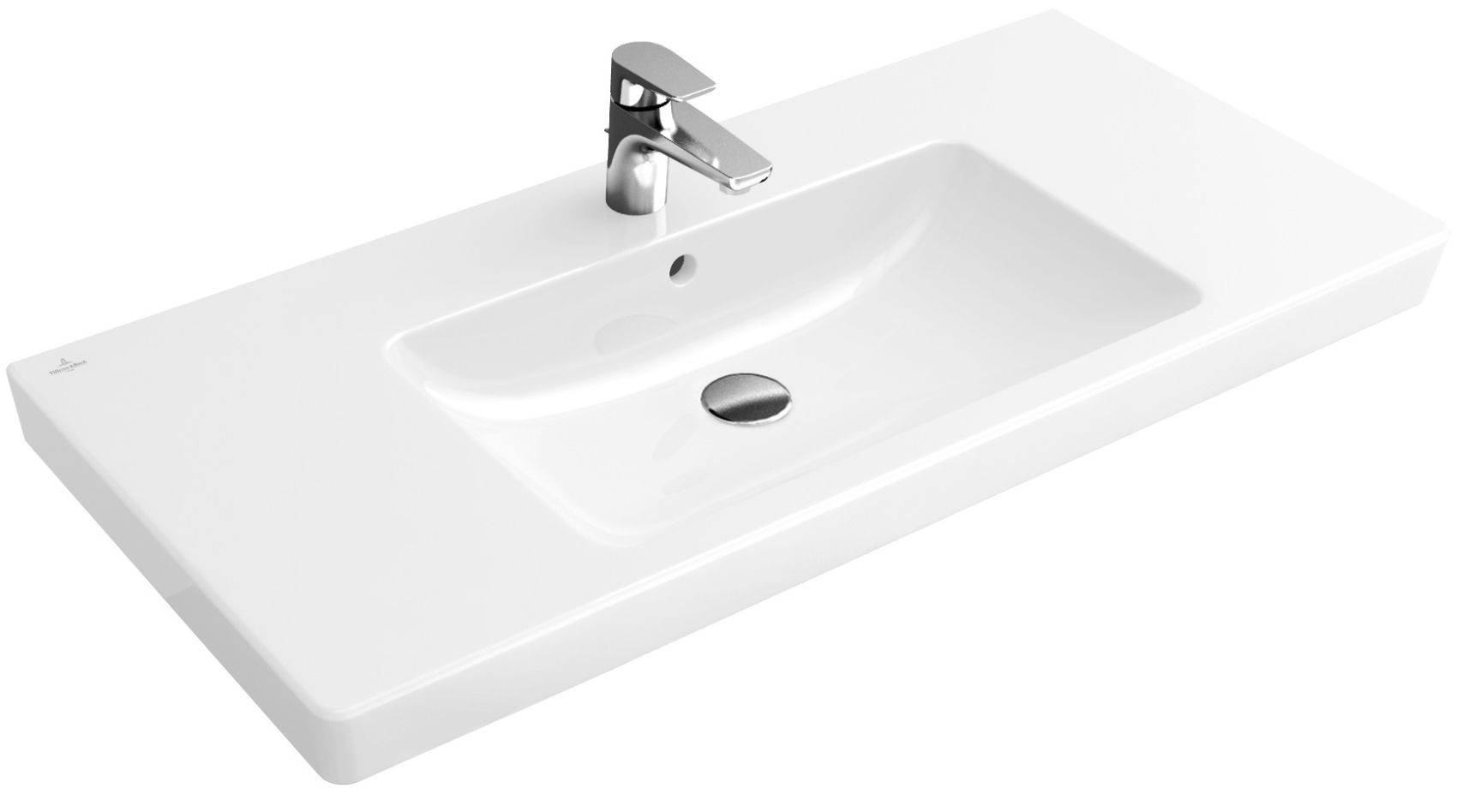 Villeroy & Boch Subway 2.0 lavoar 100x47 cm dreptunghiular clasică-mobilier-cu blat alb 7175A001