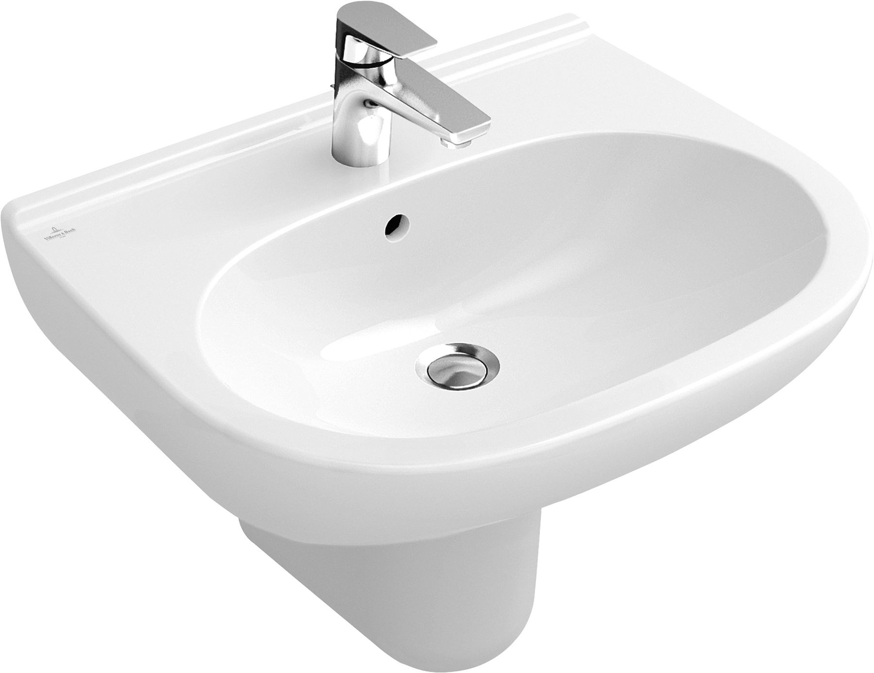 Villeroy & Boch O.Novo lavoar 60x49 cm semicircular clasică alb 51606001