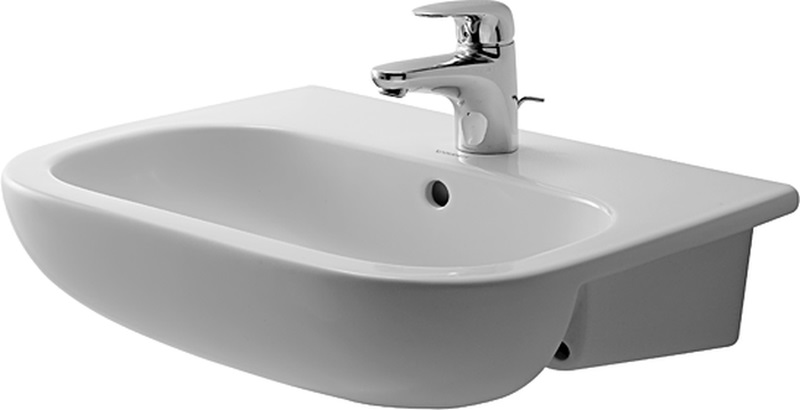 Duravit D-Code lavoar 55x44 cm semicircular alb 0339550000