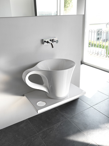 Art Ceram One Shot lavoar 69x50 cm de blat alb luciu OSL00501;00