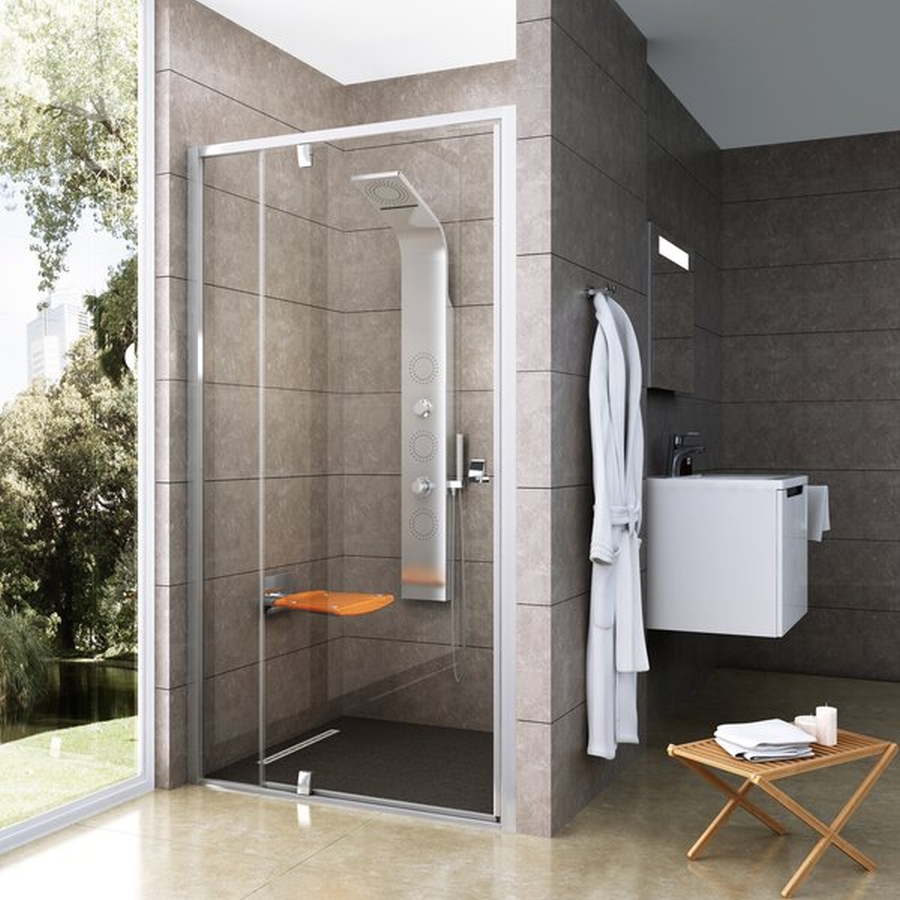 Ravak Pivot uși de duș 120 cm înclinabilă alb luciu/sticlă transparentă 03GG0101Z1