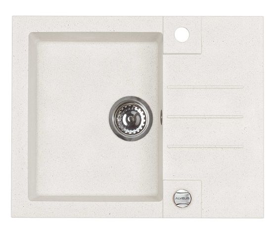 Alveus Rock chiuvetă din granit 59.5x47.5 cm alb 1213011
