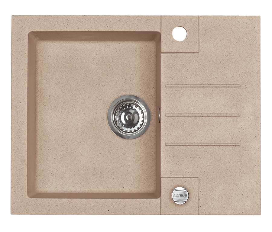 Alveus Rock'n'Roll chiuvetă din granit 59.5x47.5 cm bej 1213055