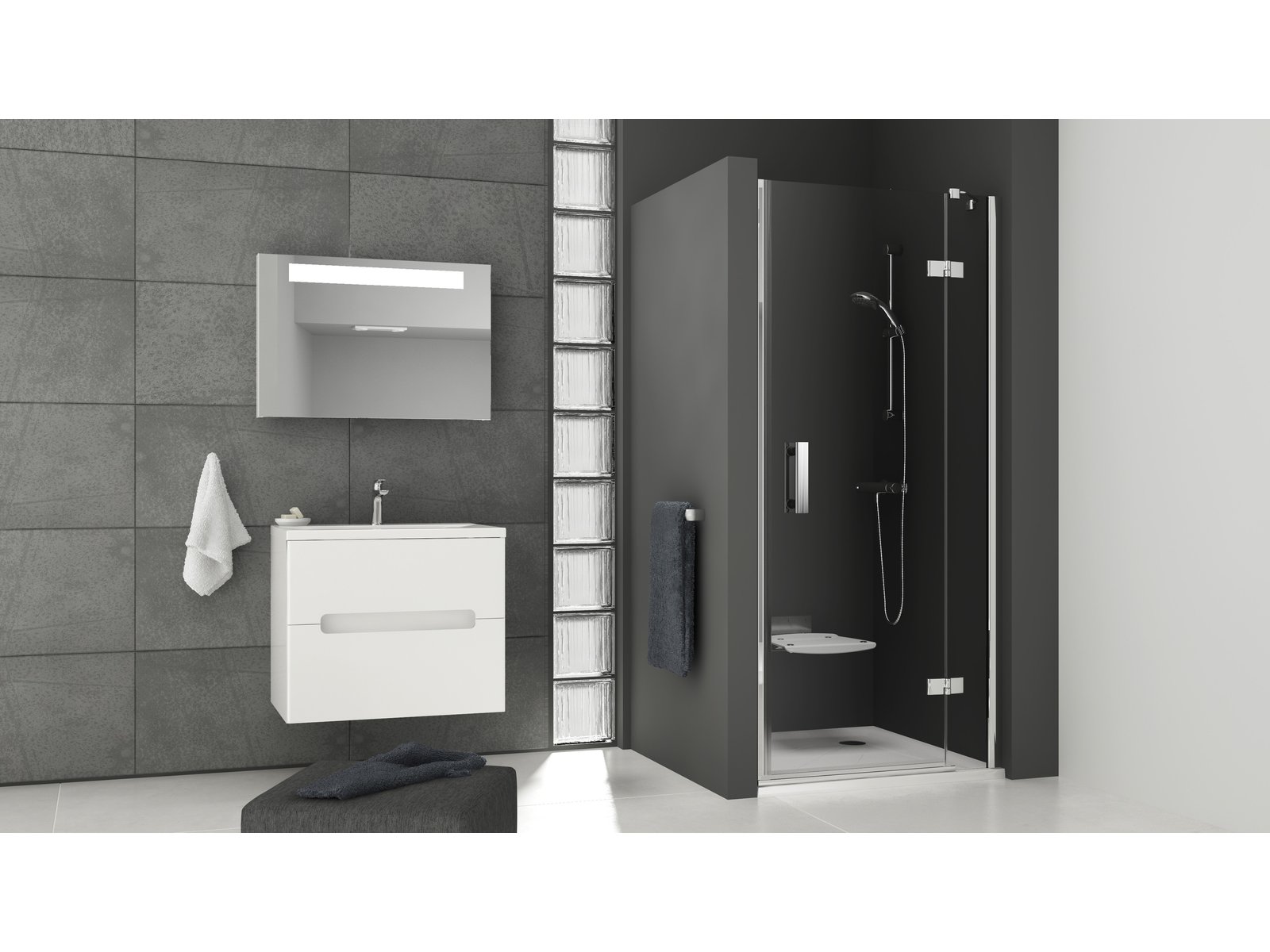 Ravak SmartLine uși de duș 100 cm înclinabilă crom luciu/sticlă transparentă 0SPABA00Z1