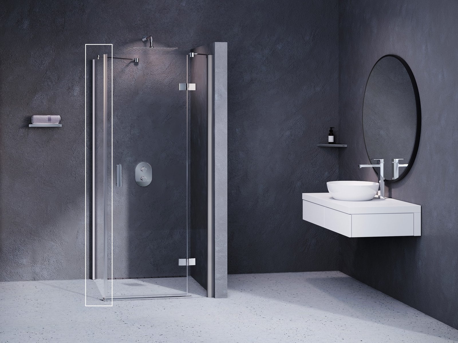 Ravak SmartLine perete de duș 100 cm crom luciu/sticla transparentă 9SPA0A00Z1