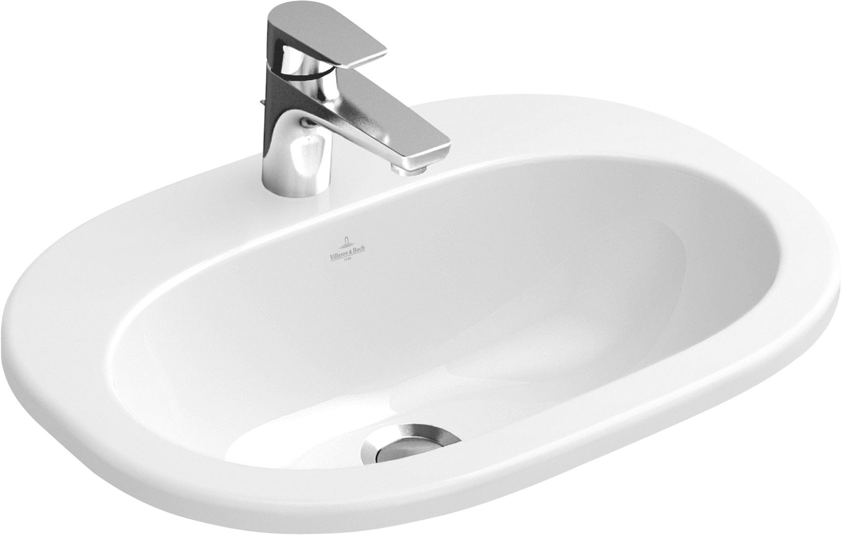 Villeroy & Boch O.Novo lavoar 56x40.5 cm oval încastrat alb 41615601