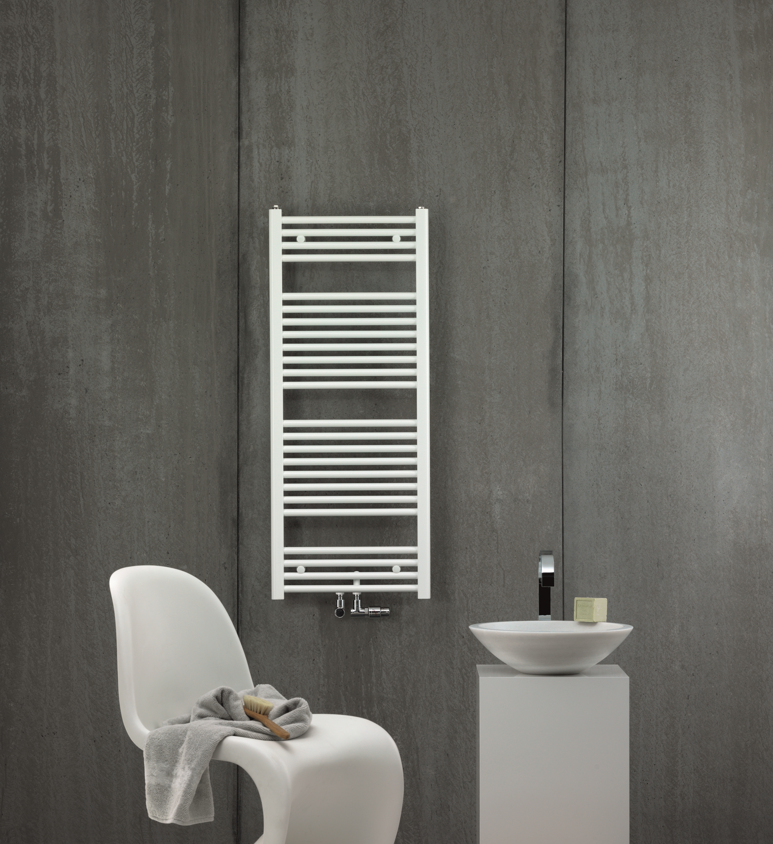 Zehnder Virando calorifer de baie scară 78x50 cm alb AB-080-050-05