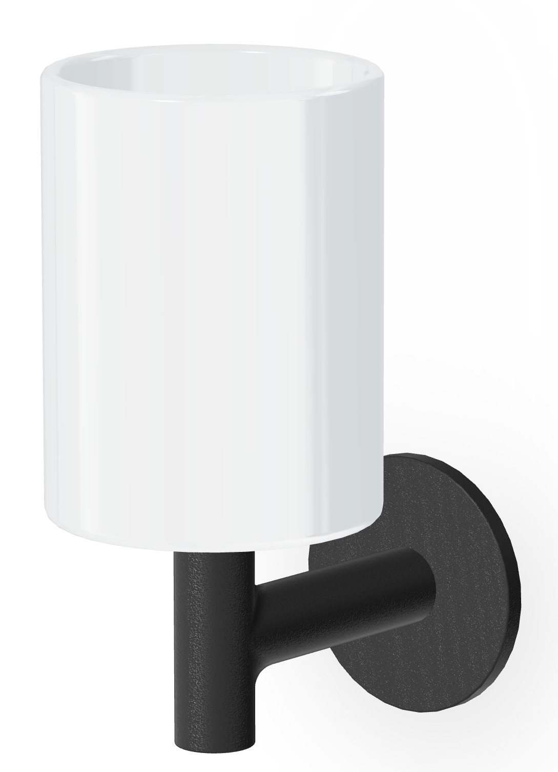 Zucchetti Pan cană pentru spălat dinți alb-negru ZAC613.N1