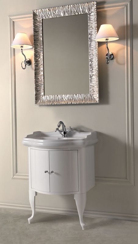 Kerasan Retro dulap 58.5x52x77 cm sub chiuveta pe picioare alb-auriu 7361K8