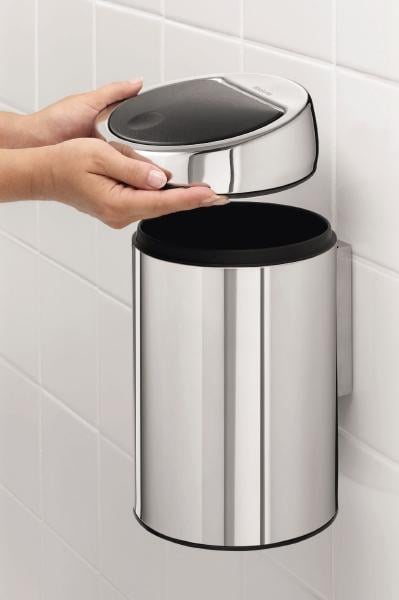 Brabantia Touch Bin cos de gunoi 3 l oţel-negru 363962
