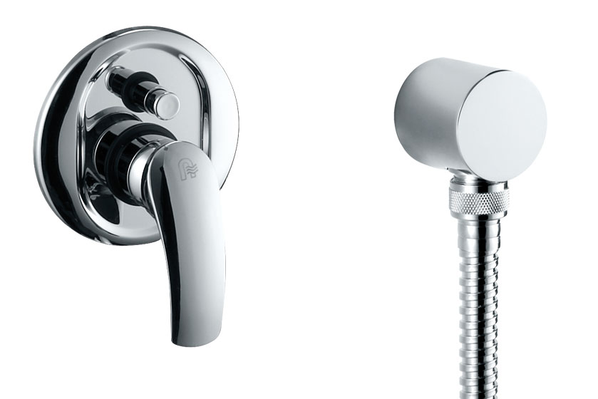 Kfa Ametyst bateria wannowo-prysznicowa podtynkowa chrom 409-410-00