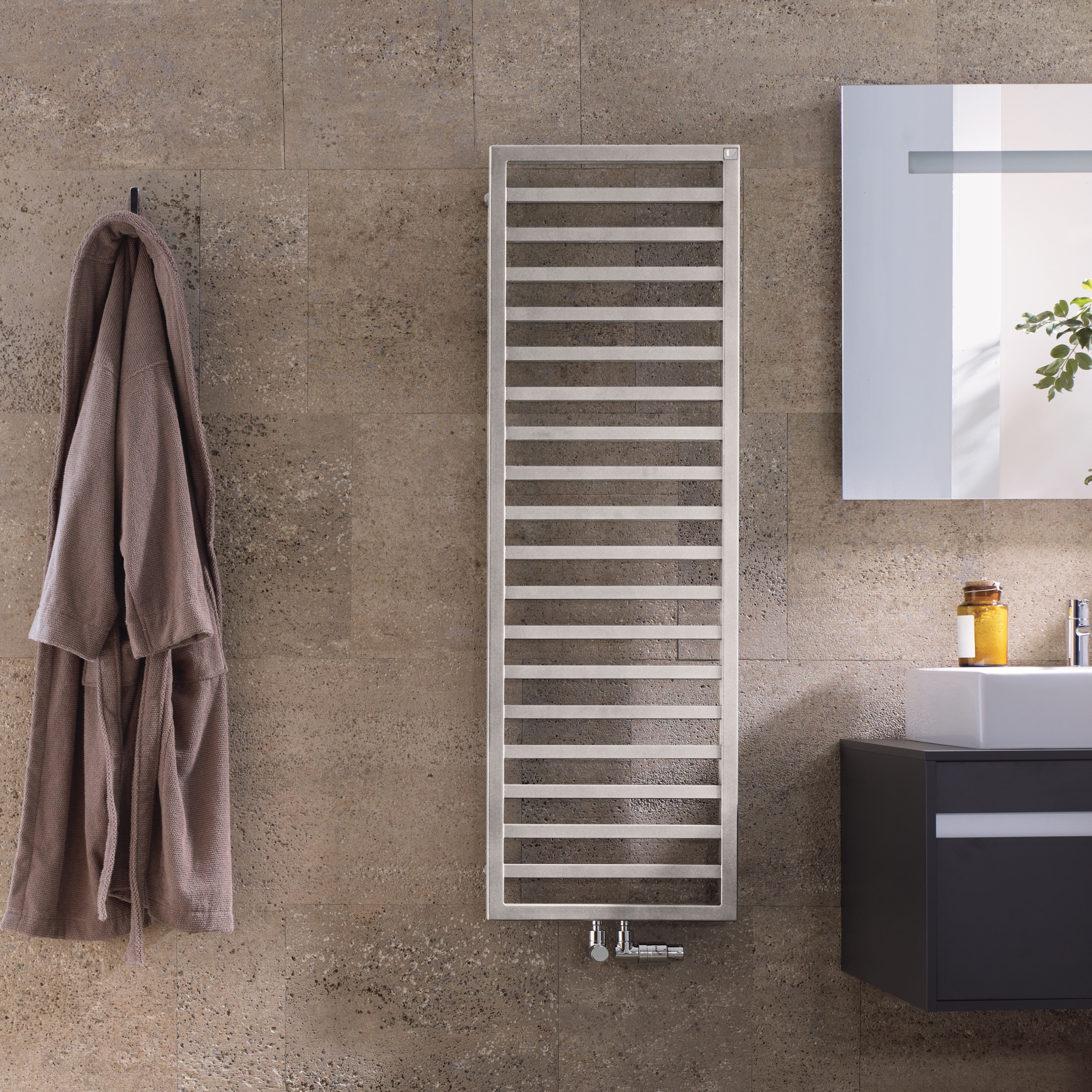 Zehnder Quaro calorifer de baie scară 140x30 cm crom QAC140-030