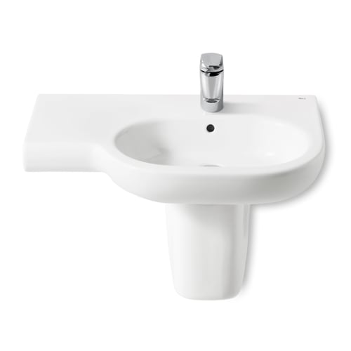 Roca Meridian-N umywalka asymetryczna 75x46 cm z powłoką Maxi Clean A32724R00M