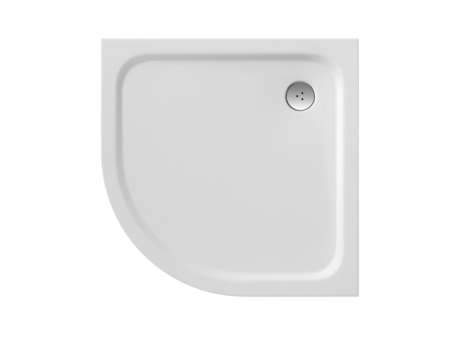Ravak Elipso Pro cădiță de duș semirotundă 80x80 cm alb XA244401010
