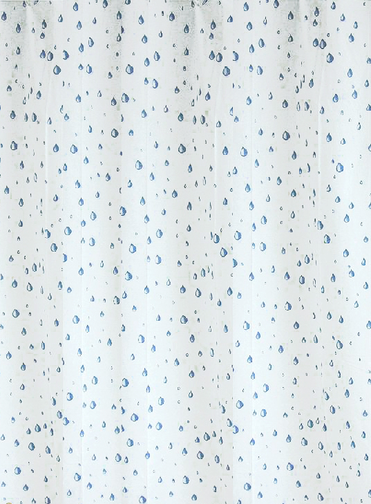 BISK perdea de duș 200x180 cm alb-albastru 03910