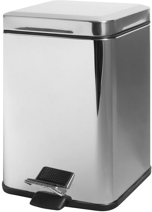 BISK Masterline cos de gunoi 6 l crom-negru 00122