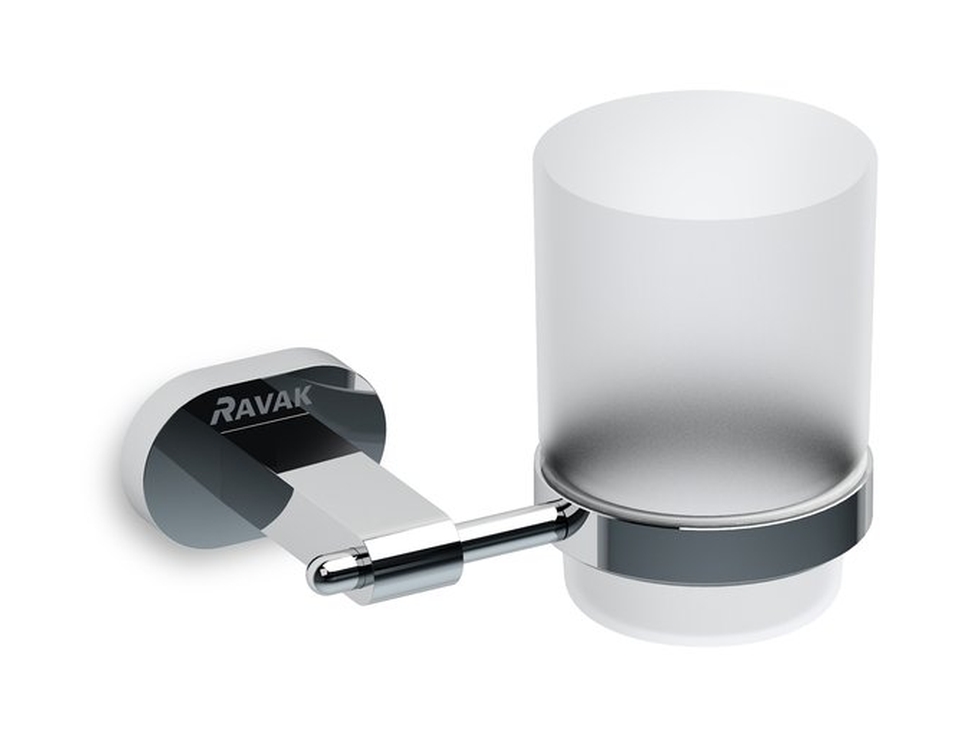 Ravak Chrome cană pentru spălat dinți alb-crom X07P188