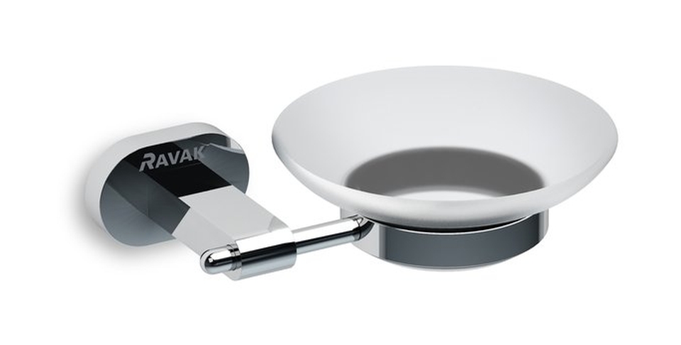 Ravak Chrome săpunieră perete crom-alb X07P187