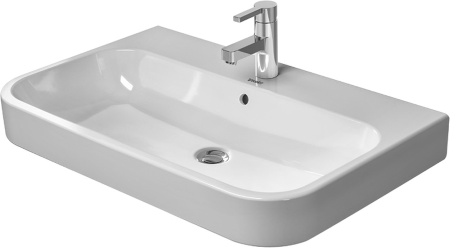 Duravit Happy D.2 lavoar 80x50.5 cm semicircular mobilier alb 2318800000