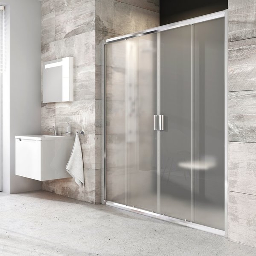 Ravak Blix uși de duș 170 cm culisantă satin mat/sticlă transparentă 0YVV0U00Z1