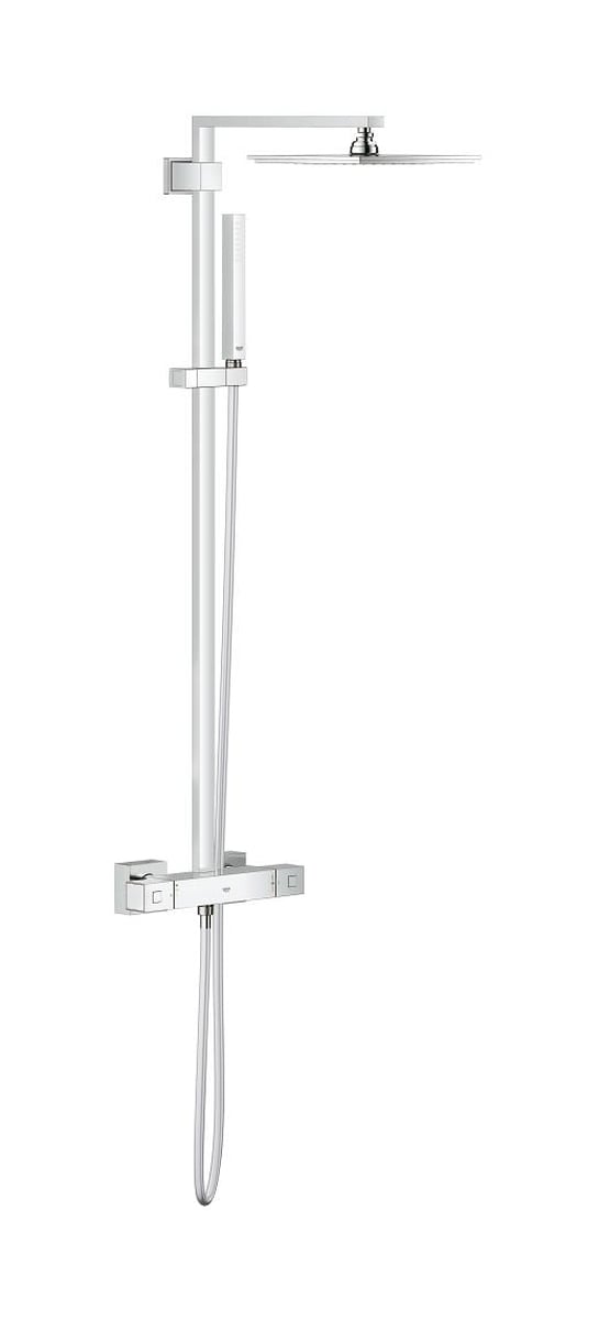 Grohe Euphoria Cube set de duș perete cu termostat cu duș de ploaie StarLight Chrome 26087000