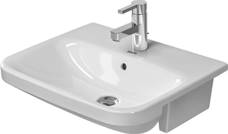 Duravit DuraStyle lavoar 55x45.5 cm semicircular alb luciu 0375550000