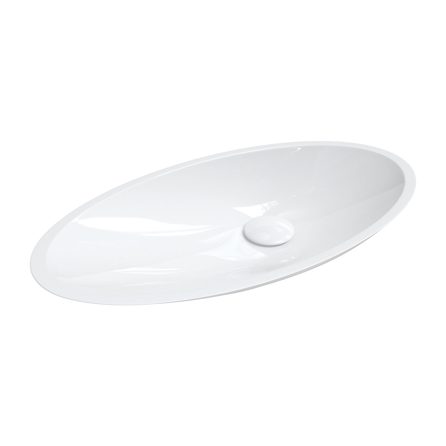 Omnires M+ lavoar 59x31 cm oval de blat alb MaltaBP