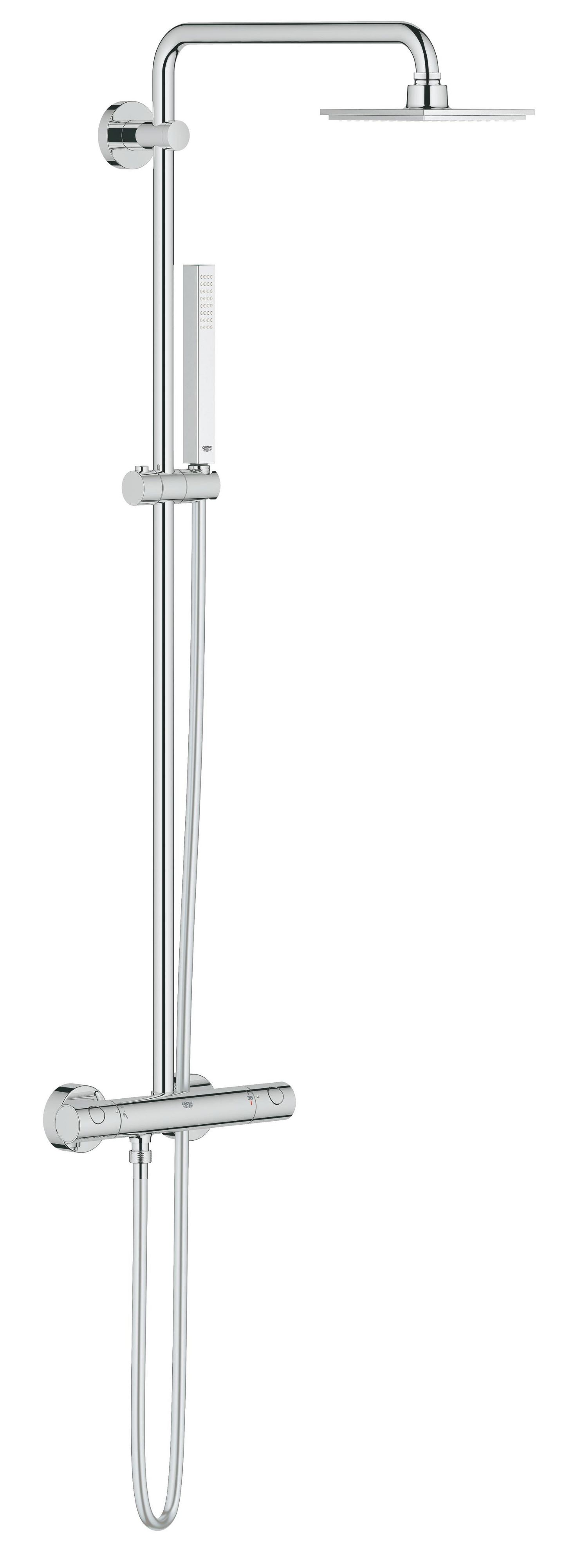 Grohe Euphoria set de duș perete cu termostat da StarLight Chrome 27932000
