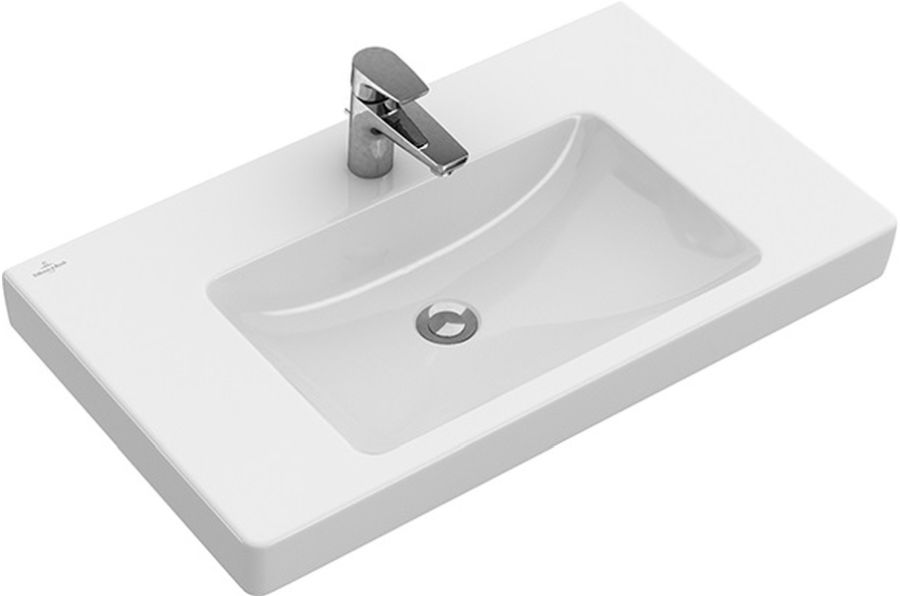 Villeroy & Boch Subway 2.0 lavoar 80x47 cm dreptunghiular clasică-mobilier-cu blat alb 71758G01