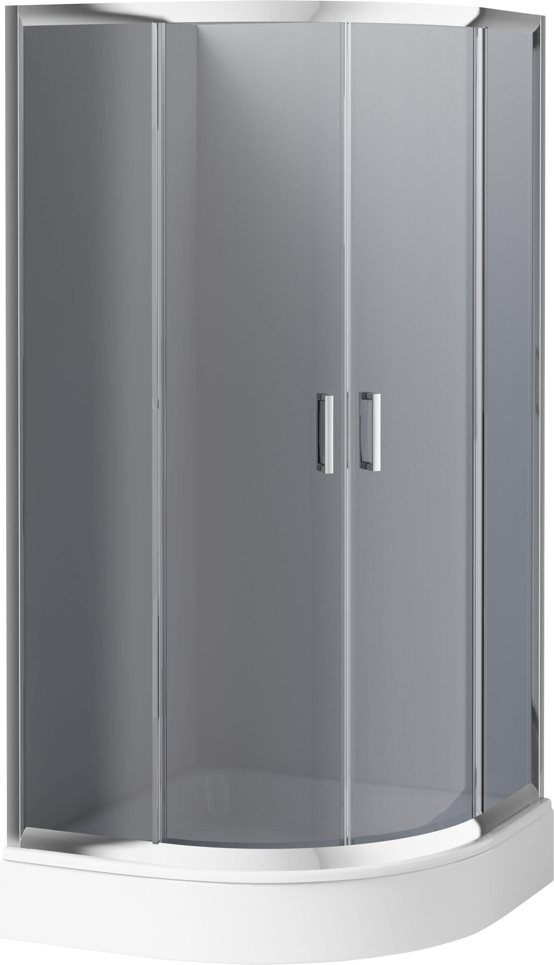 Deante Funkia cabină de duș 90x90 cm semicircular crom luciu/sticlă grafit KYP_453K