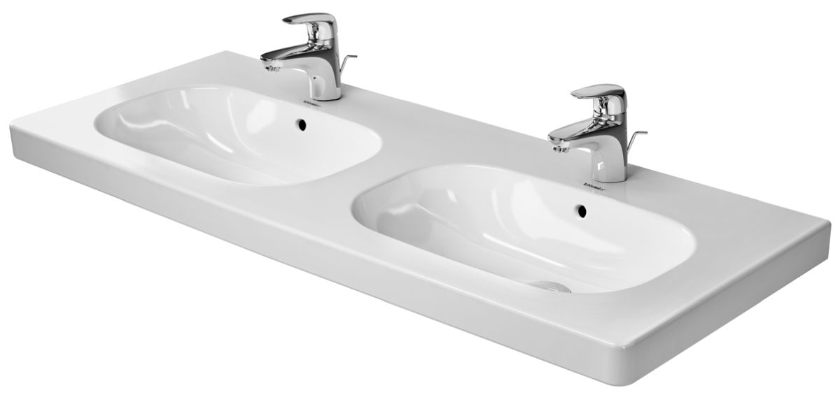 Duravit D-Code lavoar 120x49 cm dreptunghiular clasică-mobilier-dublă alb 03481200002