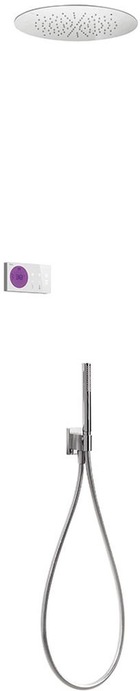 Tres Shower Technology set de duș ascuns cu termostat cu duș de ploaie crom-alb 092.865.55