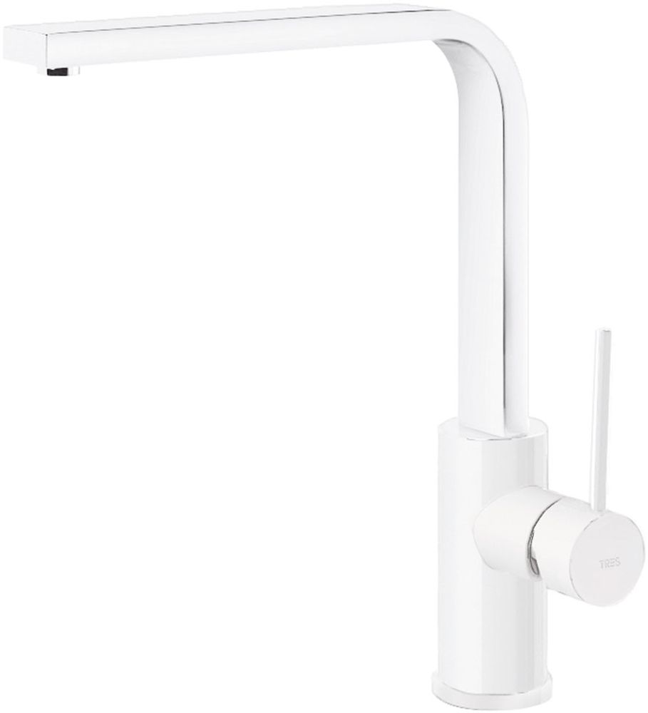 Tres Exclusive baterie bucătărie pe picior alb 062.435.BM
