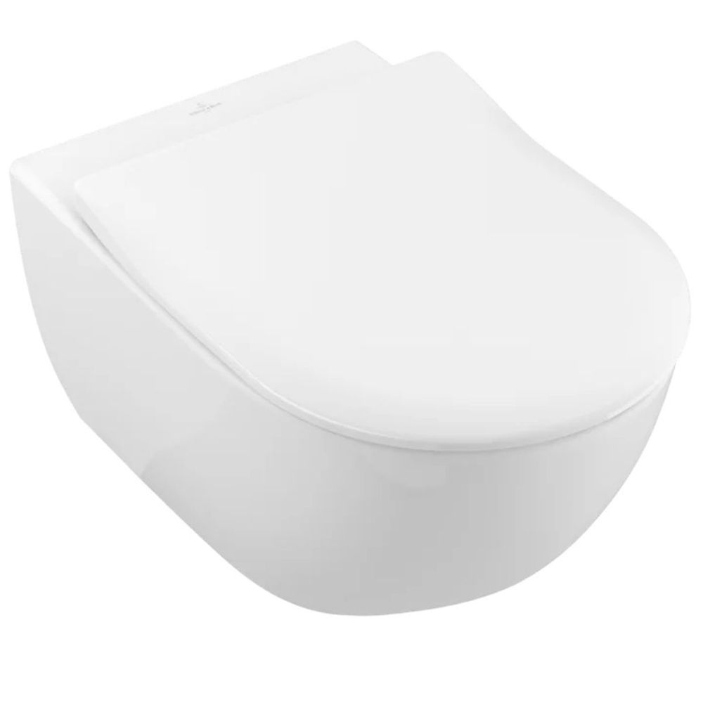 Villeroy & Boch Subway 2.0 set combi-pack cu tablă agăţat fără guler alb 5614R2R1