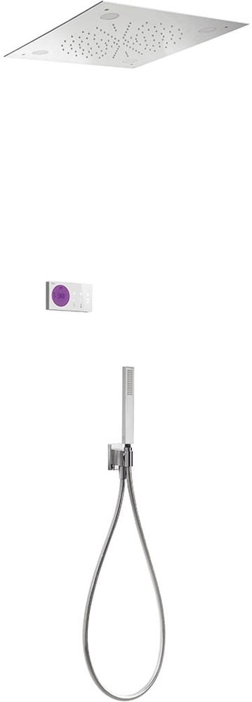 Tres Shower Technology set de duș ascuns cu termostat cu duș de ploaie crom-alb 092.865.62