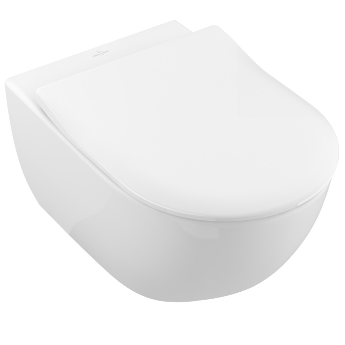 Villeroy & Boch Subway 2.0 set combi-pack cu tablă agăţat fără guler alb 5614R201