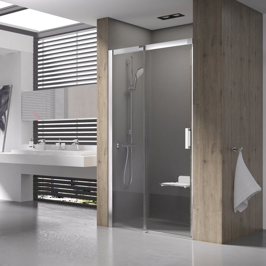 Ravak Matrix uși de duș 120 cm culisantă satin mat/sticlă transparentă 0WLG0U00Z1