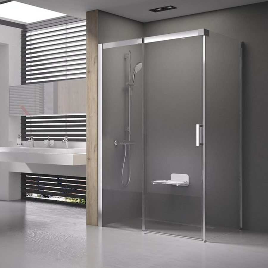 Ravak Matrix cabină de duș 100x80 cm dreptunghiular satin mat/sticlă transparentă 0WLA4U00Z1