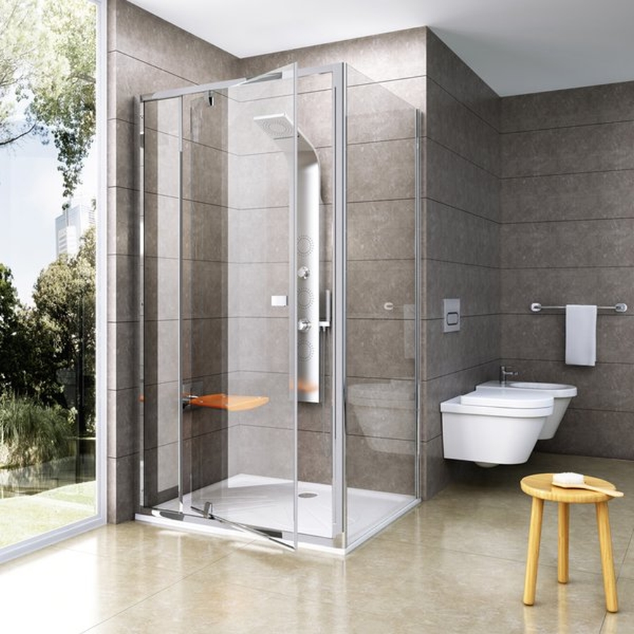 Ravak Pivot perete de duș 100 cm aluminiu luciu/sticla transparentă 90GA0C00Z1