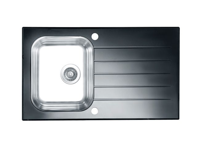 Alveus Glassix chiuveta din otel 86x50 cm negru 1099450