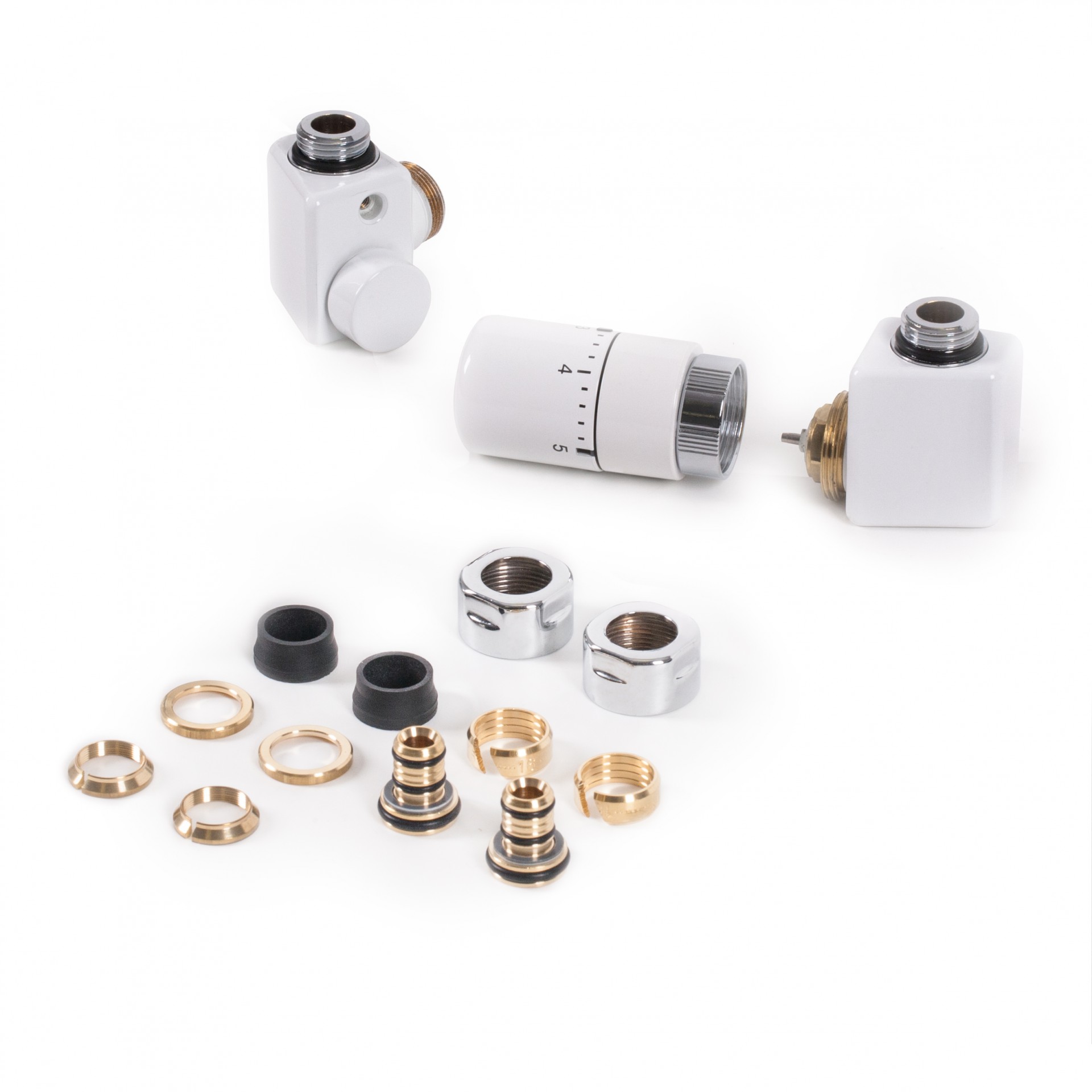 Terma Dexter set termostatic alb TGETCG2-BI