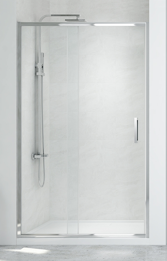 New Trendy New Corrina uși de duș 100 cm culisantă aluminiu luciu/sticlă transparentă D-0089A