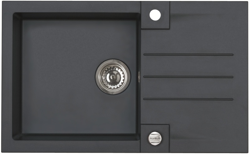 Alveus Rock chiuvetă din granit 78x48 cm gri/grafit/onix 4203005